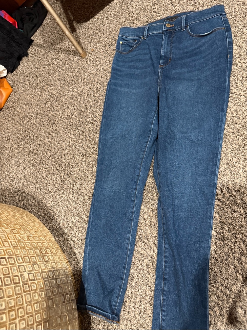 Ann Taylor Skinny Jeans in Deep Blue Denim